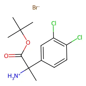 [2-(3,4-dichlorophenyl)-1-[(2-methylpropan-2-yl)oxy]-1-oxopropan-2-yl]azanium bromide structure