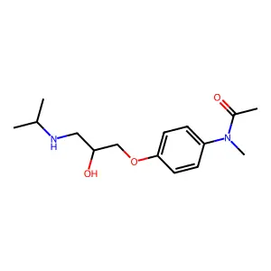 N-[4-[2-hydroxy-3-(propan-2-ylamino)propoxy]phenyl]-N-methylacetamide structure