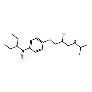 N,N-diethyl-4-[2-hydroxy-3-(propan-2-ylamino)propoxy]benzamide structure