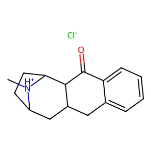 5H-Cyclohepta(b)naphthalen-6,9-imin-5-one, 5a,6,7,8,9,10,10a,11-octahydro-12-methyl-, hydrochloride, (5aR-(5a-alpha,6-alpha,9-alpha,10a-alpha))- structure