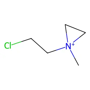N-2-Chloroethyl-N-methylaziridinium structure