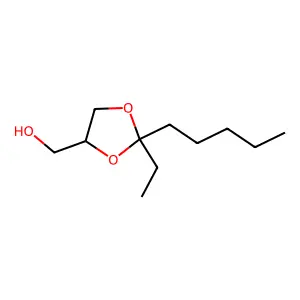 (2-ethyl-2-pentyl-1,3-dioxolan-4-yl)methanol structure
