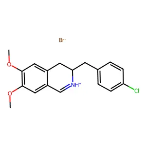 ISOQUINOLINE, 3,4-DIHYDRO-3-(p-CHLOROBENZYL)-6,7-DIMETHOXY-, HYDROBROMIDE structure