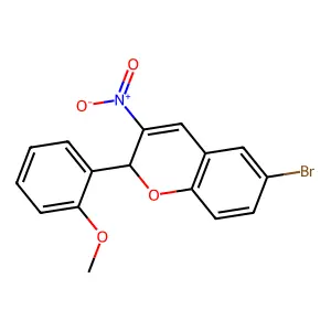 6-Bromo-2-(2-methoxyphenyl)-3-nitro-2H-1-benzopyran structure