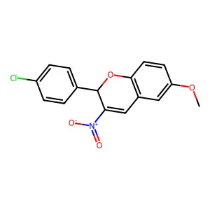2-(4-Chlorophenyl)-6-methoxy-3-nitro-2H-1-benzopyran structure
