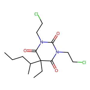 1,3-bis(2-chloroethyl)-5-ethyl-5-pentan-2-yl-1,3-diazinane-2,4,6-trione structure