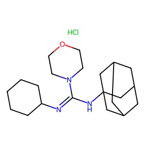 N-(1-adamantyl)-N'-cyclohexylmorpholine-4-carboximidamidehydrochloride structure