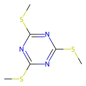 2,4,6-tris(methylsulfanyl)-1,3,5-triazine structure