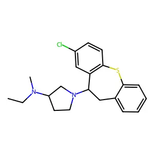 (3S)-1-[(5S)-3-chloro-5,6-dihydrobenzo[b][1]benzothiepin-5-yl]-N-ethyl-N-methylpyrrolidin-3-amine structure