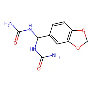 [1,3-benzodioxol-5-yl-(carbamoylamino)methyl]urea structure