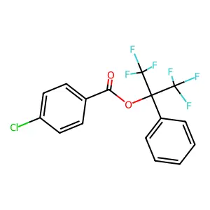 (1,1,1,3,3,3-hexafluoro-2-phenylpropan-2-yl) 4-chlorobenzoate structure