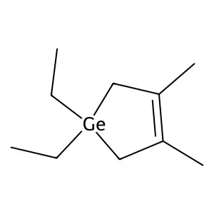 1,1-diethyl-3,4-dimethyl-2,5-dihydrogermole structure