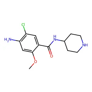 4-amino-5-chloro-2-methoxy-N-piperidin-4-ylbenzamide structure