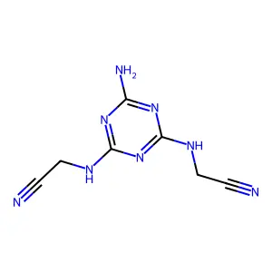 N,N'-Dicyanomethylmelamine structure
