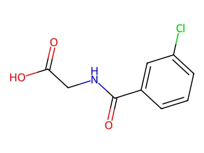 m-chlorohippuric acid structure