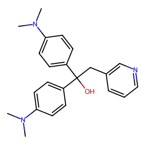 1,1-bis[4-(dimethylamino)phenyl]-2-pyridin-3-ylethanol structure