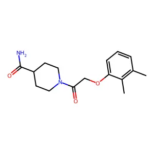 1-[(2,3-dimethylphenoxy)acetyl]-4-piperidinecarboxamide structure