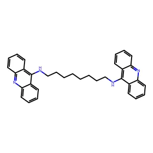 N,N'-di(acridin-9-yl)octane-1,8-diamine structure