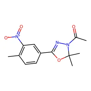 1-(2,2-dimethyl-5-(4-methyl-3-nitrophenyl)-1,3,4-oxadiazol-3(2H)-yl)ethanone structure