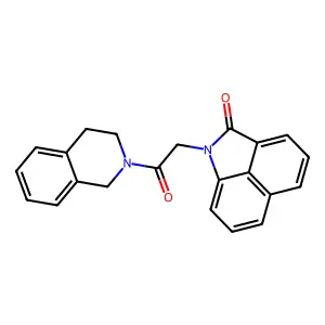 1-[2-(3,4-dihydro-1H-isoquinolin-2-yl)-2-oxoethyl]benzo[cd]indol-2-one structure