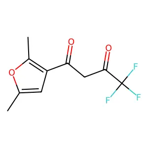 1-(2,5-dimethylfuran-3-yl)-4,4,4-trifluorobutane-1,3-dione structure