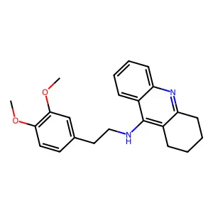 N-[2-(3,4-dimethoxyphenyl)ethyl]-1,2,3,4-tetrahydroacridin-9-amine structure