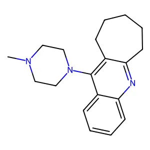 11-(4-methylpiperazin-1-yl)-7,8,9,10-tetrahydro-6H-cyclohepta[b]quinoline structure