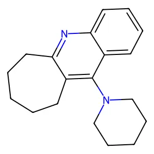 11-piperidin-1-yl-7,8,9,10-tetrahydro-6H-cyclohepta[b]quinoline structure