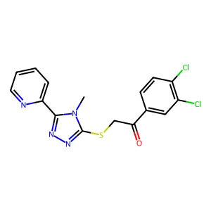1-(3,4-dichlorophenyl)-2-{[4-methyl-5-(pyridin-2-yl)-4H-1,2,4-triazol-3-yl]sulfanyl}ethanone structure