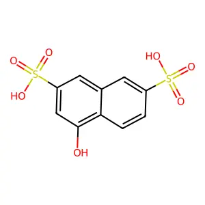 1-Naphthol-3,6-disulfonic acid structure