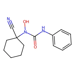 1-(1-cyanocyclohexyl)-1-hydroxy-3-phenylurea structure