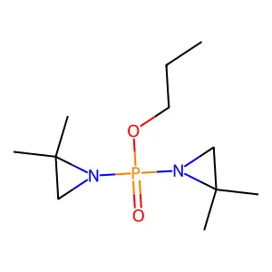 1-[(2,2-dimethylaziridin-1-yl)-propoxyphosphoryl]-2,2-dimethylaziridine structure