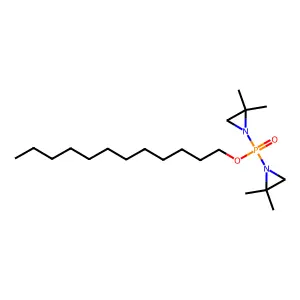 1-[(2,2-dimethylaziridin-1-yl)-dodecoxyphosphoryl]-2,2-dimethylaziridine structure