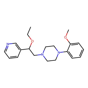 1-(2-ethoxy-2-pyridin-3-ylethyl)-4-(2-methoxyphenyl)piperazine structure