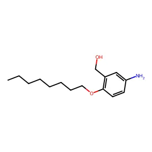 (5-amino-2-octoxyphenyl)methanol structure