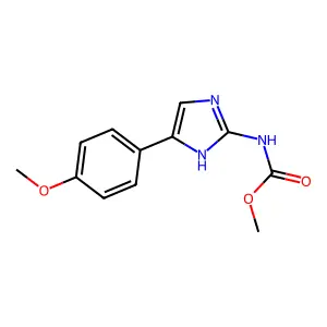 methyl N-[5-(4-methoxyphenyl)-1H-imidazol-2-yl]carbamate structure