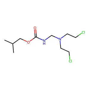 Isobutyl bis(2-chloroethyl)aminomethylcarbamate structure