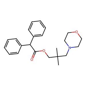 (2,2-dimethyl-3-morpholin-4-ylpropyl) 2,2-diphenylacetate structure