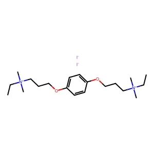 AMMONIUM, (p-PHENYLENEBIS(OXYTRIMETHYLENE))BIS(ETHYLDIMETHYL-, DIIODIDE structure