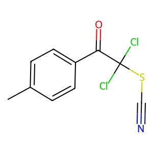 1,1-Dichloro-2-oxo-2-p-tolylethyl thiocyanate structure