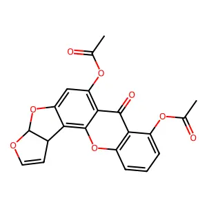 (11-acetyloxy-13-oxo-6,8,20-trioxapentacyclo[10.8.0.02,9.03,7.014,19]icosa-1,4,9,11,14(19),15,17-heptaen-15-yl) acetate structure
