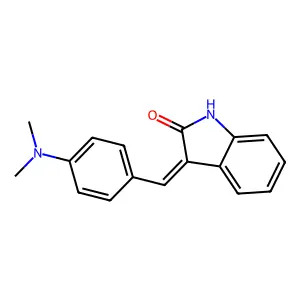 3-[[4-(dimethylamino)phenyl]methylidene]-1H-indol-2-one structure
