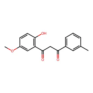1-(2-hydroxy-5-methoxyphenyl)-3-(3-methylphenyl)propane-1,3-dione structure