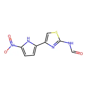 N-[4-(5-nitro-1H-pyrrol-2-yl)-1,3-thiazol-2-yl]formamide structure