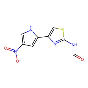 N-[4-(4-nitro-1H-pyrrol-2-yl)-1,3-thiazol-2-yl]formamide structure