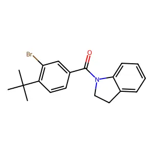 1-(3-bromo-4-tert-butylbenzoyl)indoline structure