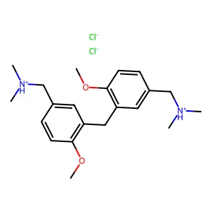 Bis-(5-dimethylaminomethyl-2-methoxyphenyl)methane dihydrochloride structure