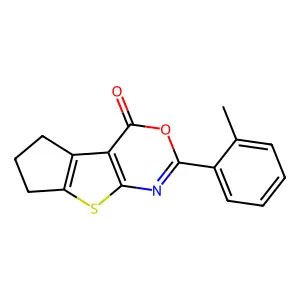 10-(2-methylphenyl)-11-oxa-7-thia-9-azatricyclo[6.4.0.02,6]dodeca-1(8),2(6),9-trien-12-one structure