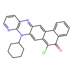 11-chloro-15-cyclohexyl-15,17,22-triazapentacyclo[12.8.0.03,12.04,9.016,21]docosa-1(22),2,4,6,8,11,13,16(21),17,19-decaen-10-one structure