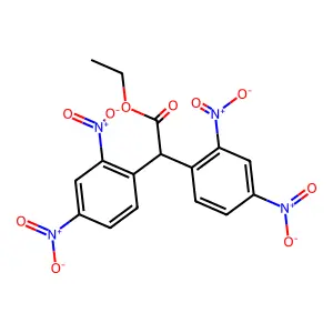 Ethyl bis(2,4-dinitrophenyl)acetate structure